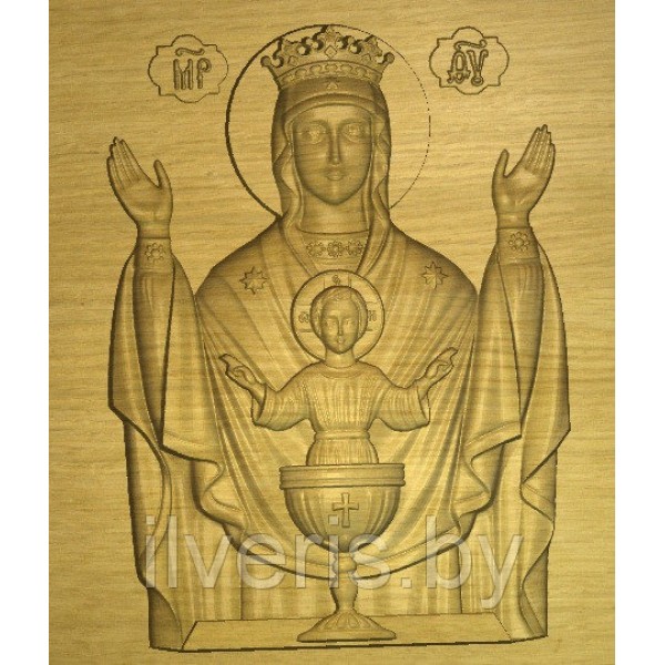Богородица Чаша Знамение  без оклада
